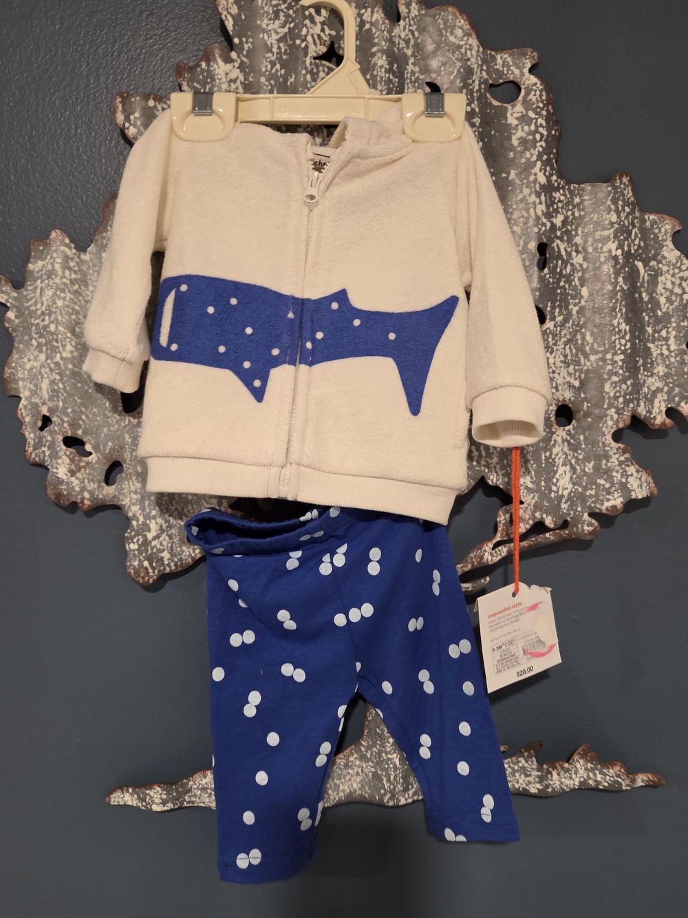 2pc. Hoodie & Pant Set. Wales And Polka Dots. NEW.